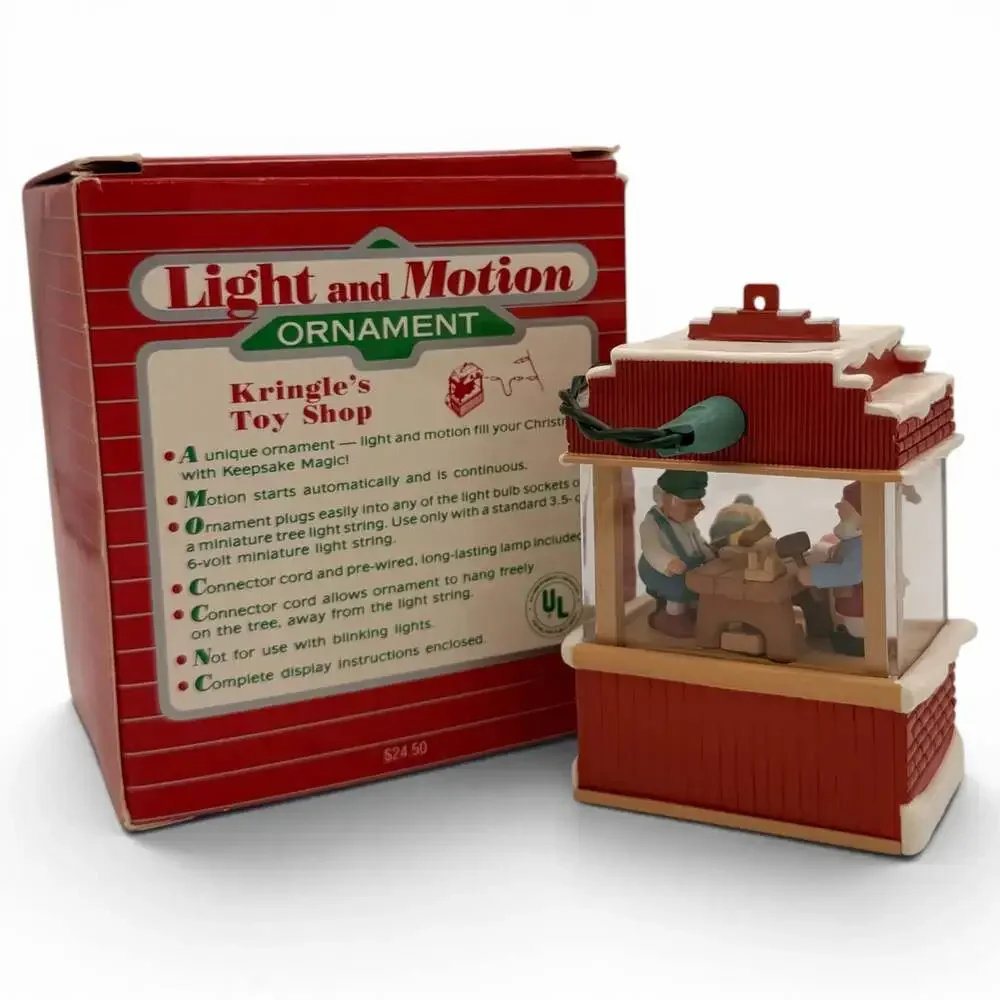 1987 Hallmark Keepsake Light and Motion Ornament Kringle's Toy Shop